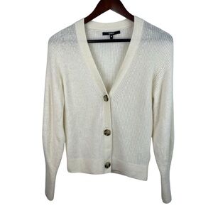 Quince | Ivory Baby Alpaca Wool Crop Cardigan Sweater
